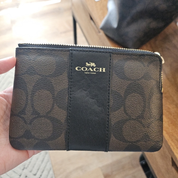 Coach Brown Wristlet and Card Holder Set - Picture 2 of 7